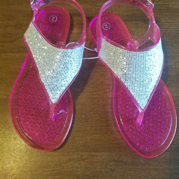 🚫SOLD 🚫SOLD🚫Fun pink jellies big girls size 2 - Picture 1 of 4